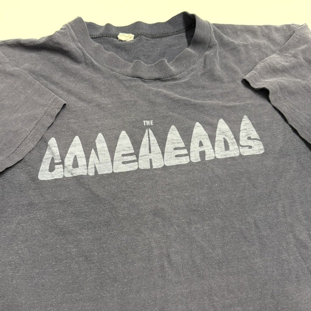 RARE Vintage 70s The Coneheads T Shirt Mens L Black Graphic SNL Movie Tee